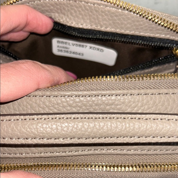 Dooney & Bourke Taupe Leather Crossbody Bag - Picture 10 of 16